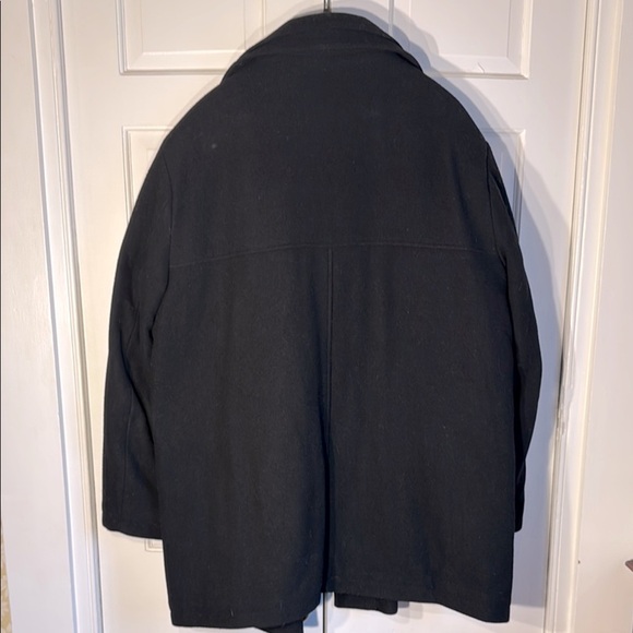 Ralph Lauren Black Pea Coat Classic Wool Blend - Picture 2 of 12